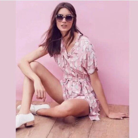 Anthropologie Maeve Tourista Sailboat Romper Size 6 - Picture 2 of 9